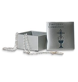 Reflections of Love First Holy Communion Rosary Keepsake Stone Resin Box