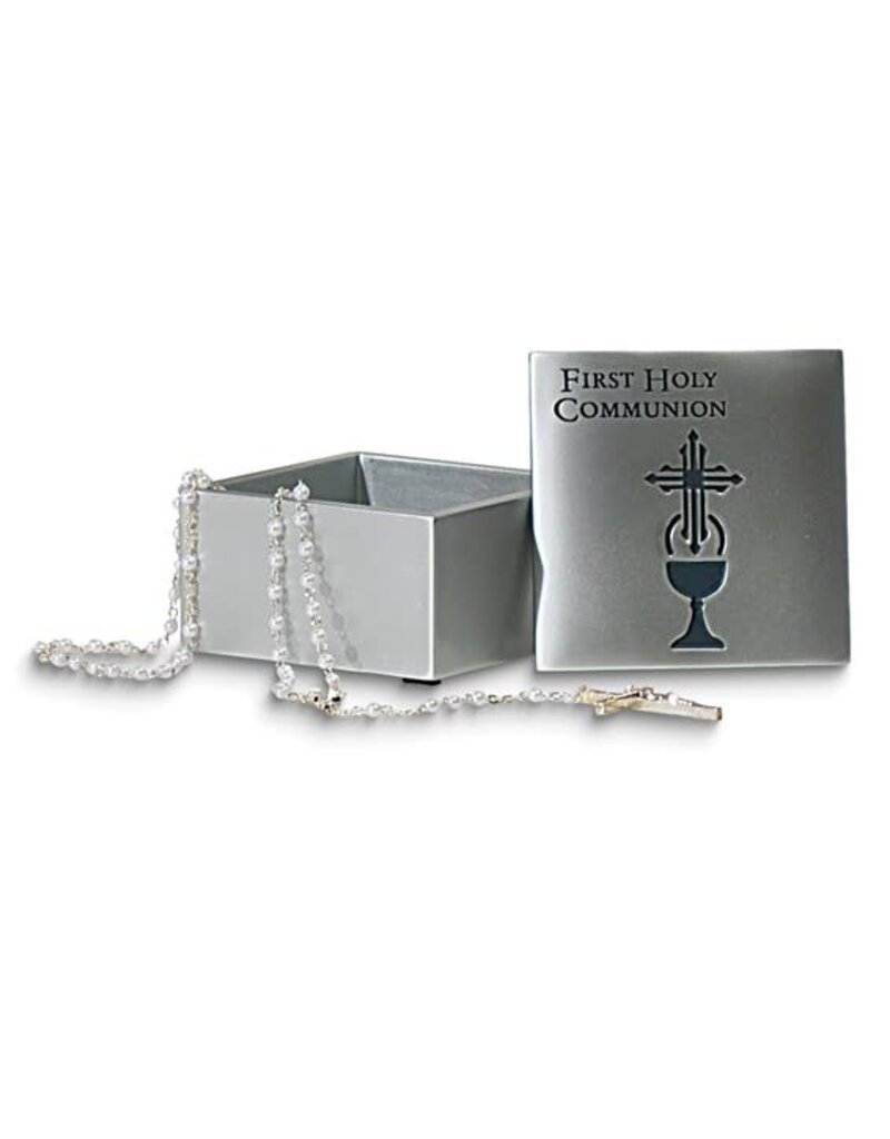Reflections of Love First Holy Communion Rosary Keepsake Stone Resin Box