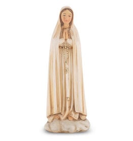 WJ Hirten 4" Statue with Prayer Card Our Lady of Fatima