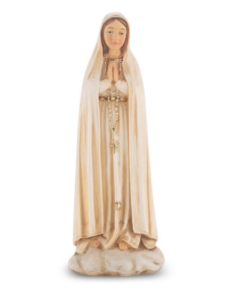 WJ Hirten 4" Statue with Prayer Card Our Lady of Fatima
