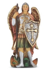 WJ Hirten 4" Statue with Prayer Card St. Michael