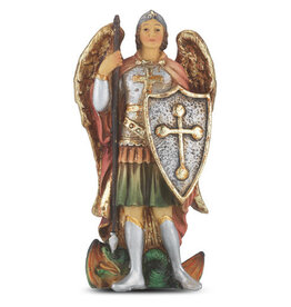 WJ Hirten 4" Statue with Prayer Card St. Michael