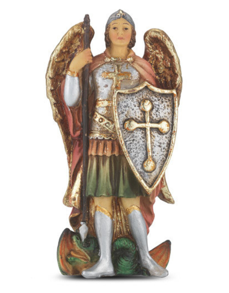 WJ Hirten 4" Statue with Prayer Card St. Michael