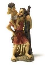 WJ Hirten 4" Statue with Prayer Card St. Christopher