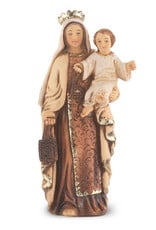 WJ Hirten 4" Statue with Prayer Card Our Lady of Mount Carmel
