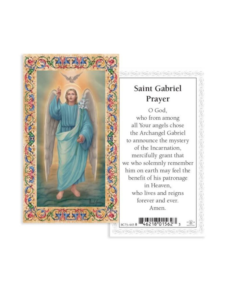 WJ Hirten 4" Statue with Prayer Card St. Gabriel