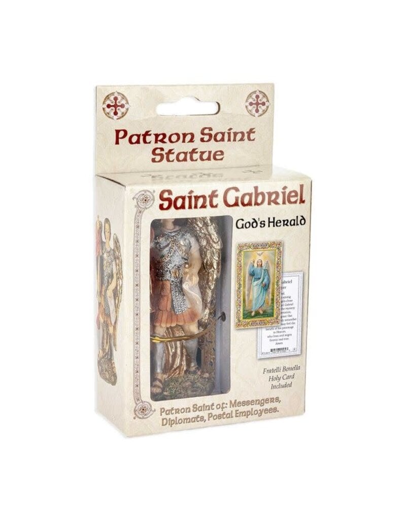 WJ Hirten 4" Statue with Prayer Card St. Gabriel