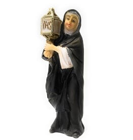 WJ Hirten 4" Statue with Prayer Card St. Clare