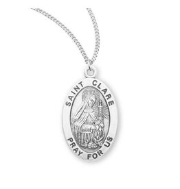 HMH Religious Sterling Silver St. Clare Medal