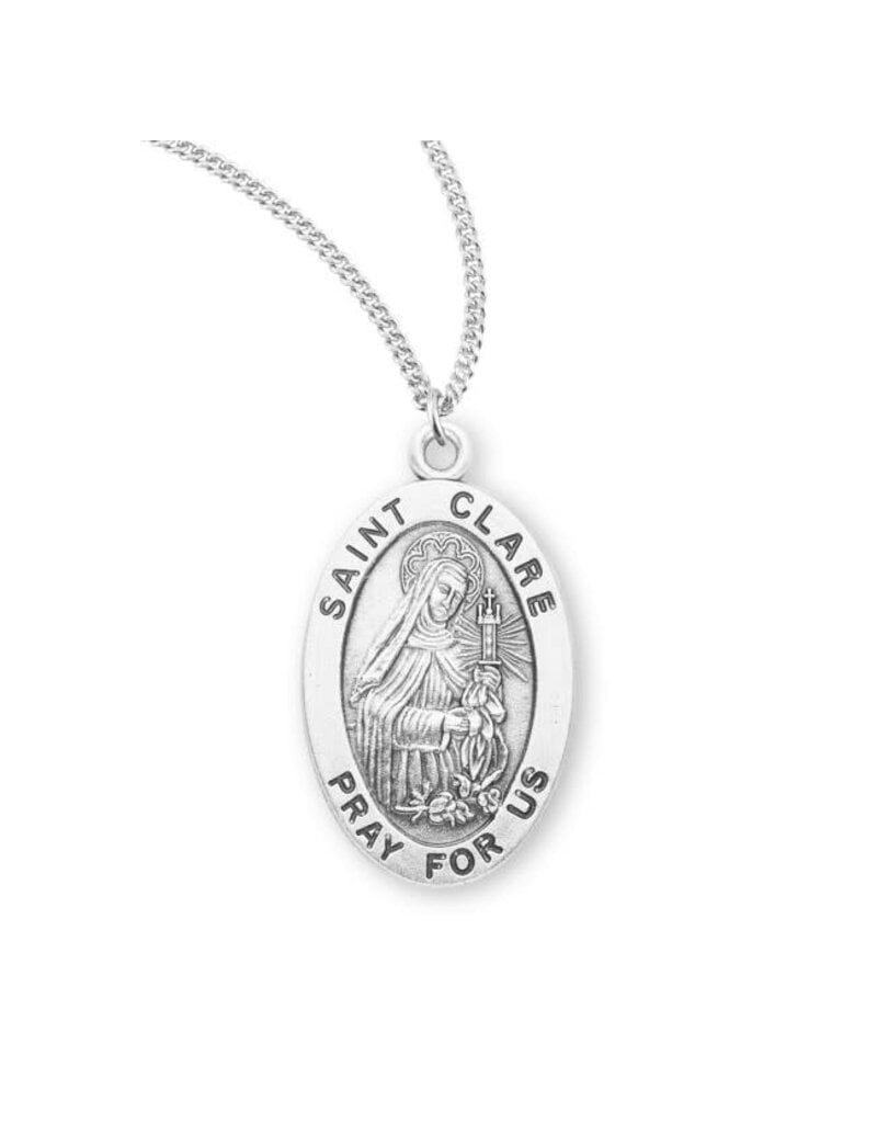 HMH Religious Sterling Silver St. Clare Medal
