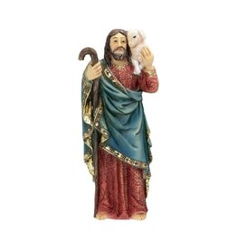 WJ Hirten 4" Statue of The Good Shepherd with Prayer Card
