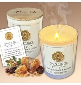 Cathedral Art St. Jude - Frankincense and Myrhh Candle