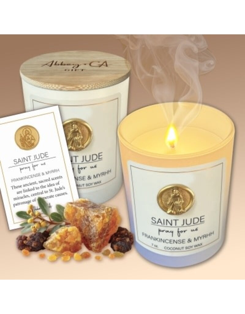 Cathedral Art St. Jude - Frankincense and Myrhh Candle