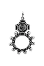Village Gift Importers Finger Rosary - Silver Tone with Miraculous Medal