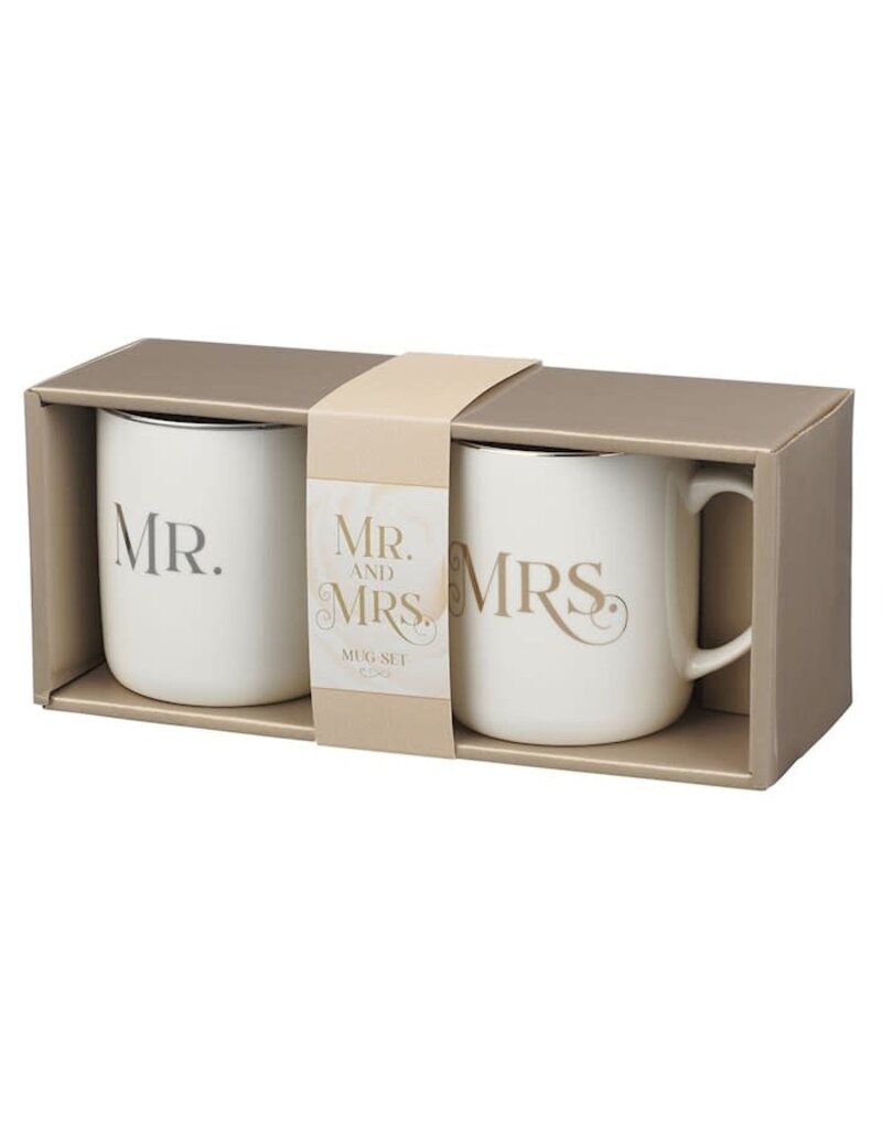 Anchor Productions Mug-Set-Mr. & Mrs. (Ecclesiastes 4:9) (Set Of 2)-Ivory Ceramic (Pkg-2)