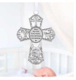 GANZ USA LLC Ornament-Crib-Cross (White) (2 7/8" X 4")