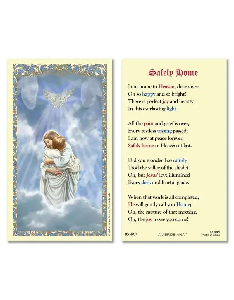 Ambrosiana The Reunion Safely Home Laminated Holy Card