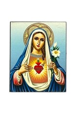 Immaculate Heart of Virgin Mary Silk Screen Icon Magnet