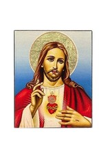 Sacred Heart of Jesus Christ Silk Screen Icon Magnet