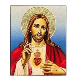 Sacred Heart of Jesus Christ Silk Screen Icon Magnet