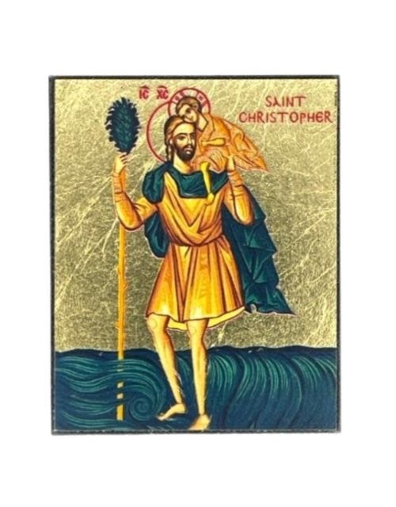 Saint Christopher Silk Screen Icon Magnet