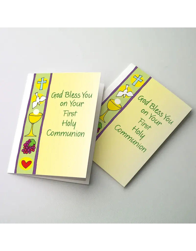God Bless You on Your First Holy Communion - First Communion Card