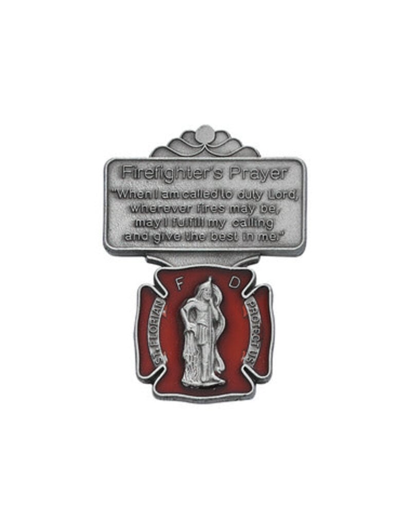 McVan Firefighter Red Enamel Visor Clip