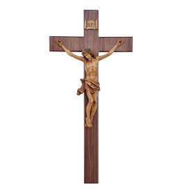 Sine Cera 20″ Walnut Wall Crucifix