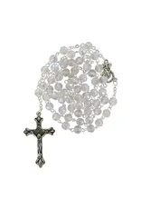 Costa Articoli Religiosi 6mm Crystal Rosary White