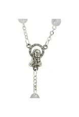 Costa Articoli Religiosi 6mm Crystal Rosary White