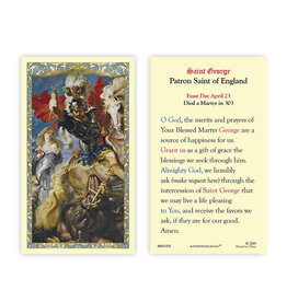 Ambrosiana Saint George Laminated Holy Card