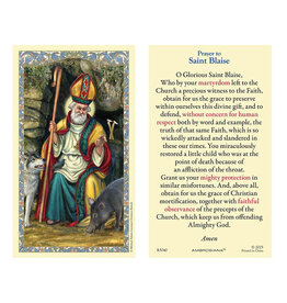 Ambrosiana Saint Blaise Holy Card