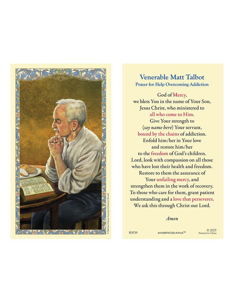 Christian Brands Venerable Matt Talbot Holy Card