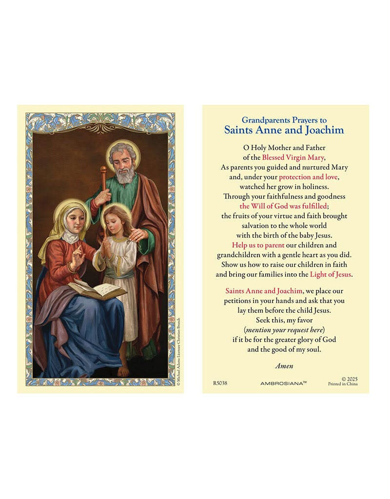 Christian Brands Saints Anne & Joachim Holy Card