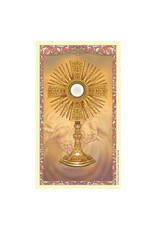 Christian Brands Spanish Holy Card - Eucharistic Adoration