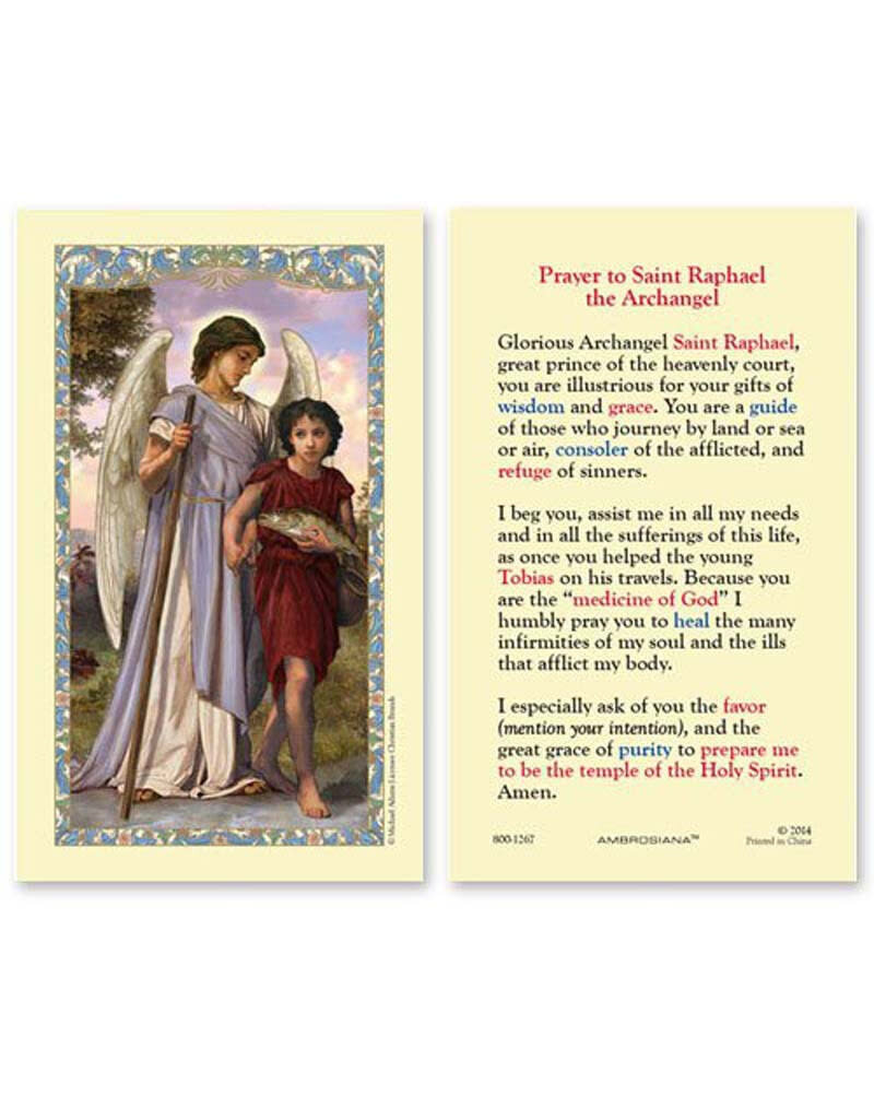 Christian Brands Saint Raphael Laminated Holy Card