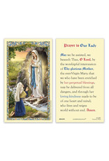 Ambrosiana Our Lady of Lourdes Laminated Holy Card