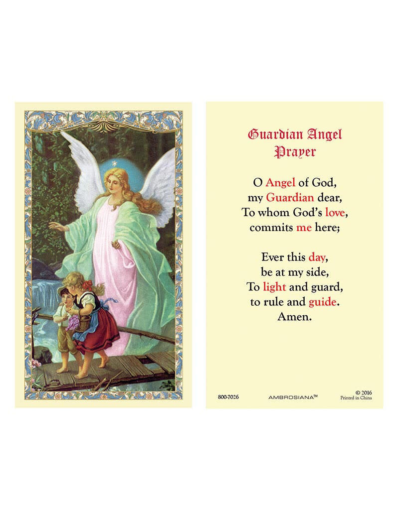 Ambrosiana Guardian Angel Crossing Bridge Laminated Holy