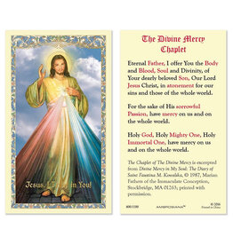 Ambrosiana Divine Mercy Laminated Holy Card