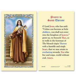 Ambrosiana Saint Therese Laminated Holy Card