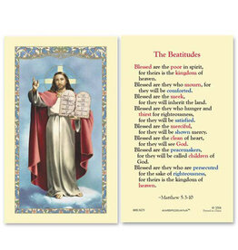Ambrosiana The Beatitudes Laminated Holy Card