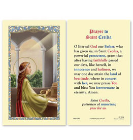 Ambrosiana Saint Cecilia Laminated Holy Card