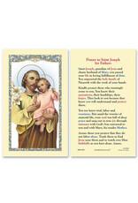 Ambrosiana Saint Joseph and Child (Prayer to Saint Joseph For Fathers) Laminated Holy Card