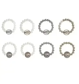 Roman, Inc Assorted Miraculous Medal & St. Benedict Stretch Rings