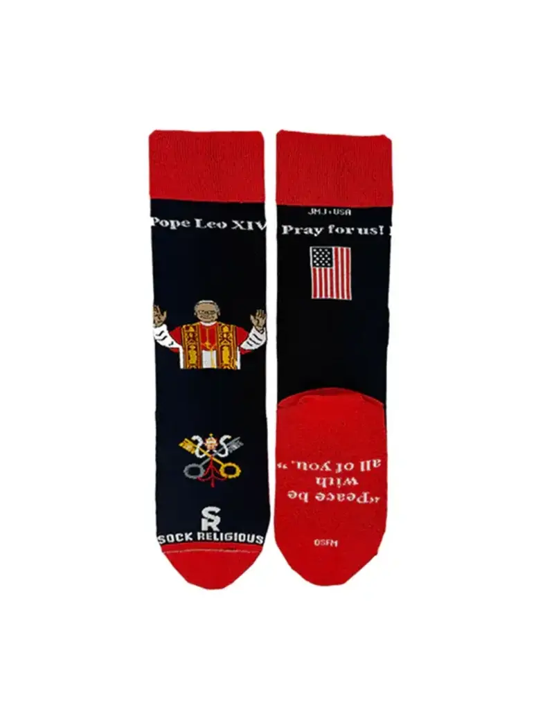 Sock Religious Pope Leo XIV Adult Socks