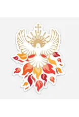 Be Still Prayer Space Holy Spirit Dove with Flames Sticker | Be Still Prayer Space