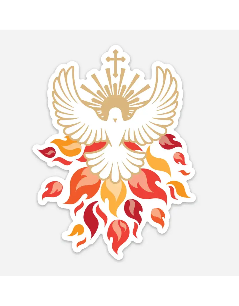 Be Still Prayer Space Holy Spirit Dove with Flames Sticker | Be Still Prayer Space