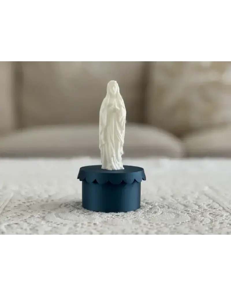 Be Still Prayer Space Copy of 3D Printed Miraculous Medal Madonna Keepsake Box | Dark Blue