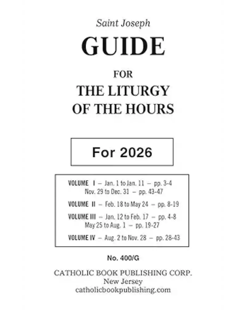 Catholic Book Publishing Corp Saint Joseph Guide For Christian Prayer: The Liturgy Of The Hours (2026) (406/G)