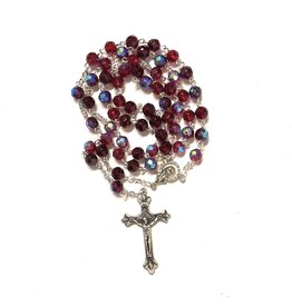 Costa Articoli Religiosi Crystal red rosary 6 mm. Rosso